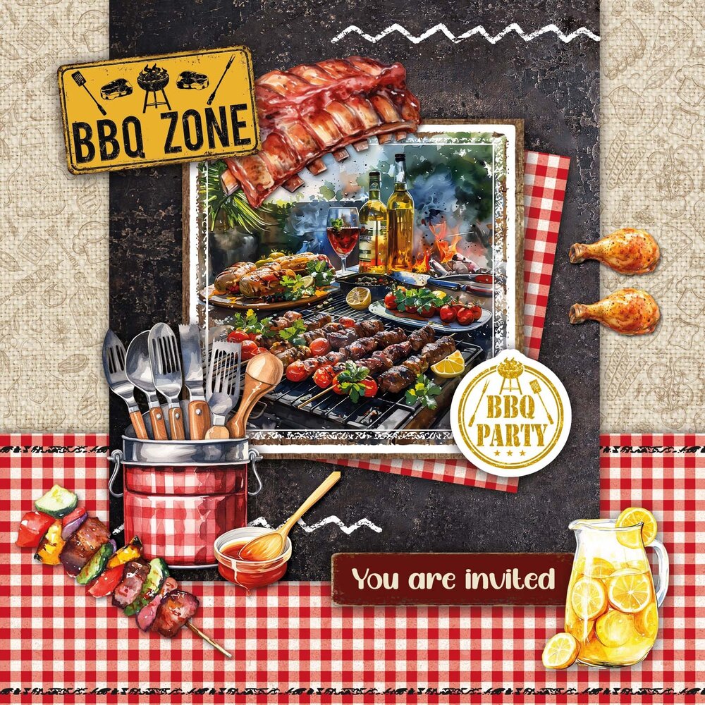 Studio Light BBQ Party A4 Essentials Card Making Paper Pad (SL-ES-CMP27)