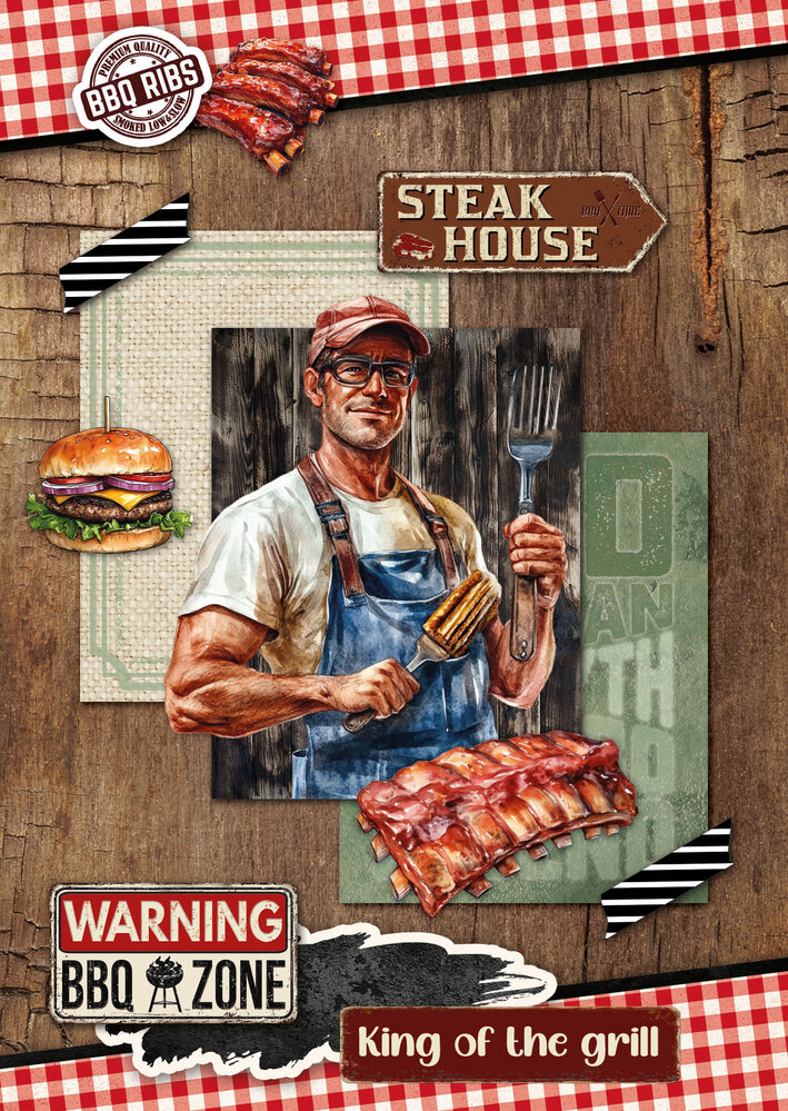 Studio Light BBQ Party A4 Essentials Card Making Paper Pad (SL-ES-CMP27)