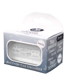 Studio Light Another Year Stronger White Transparent Stickers on Roll (SL-ES-STIC77)