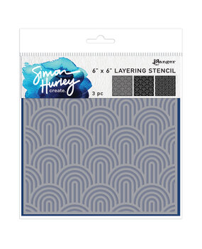 Ranger Simon Hurley create. Stencils 6x6 Inch Happy Arches (3pcs) (HUS87885)