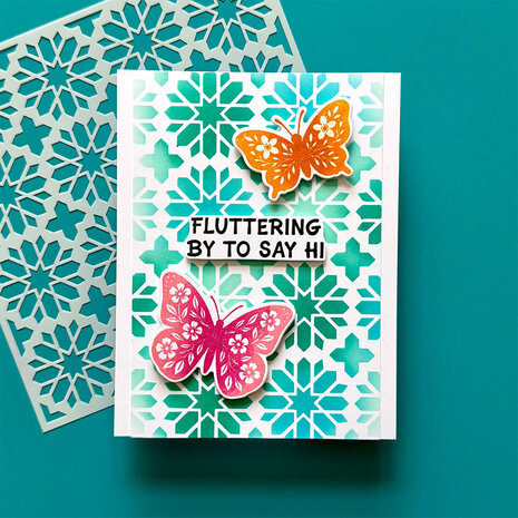 Ranger Simon Hurley create. Stencils 6x6 Inch Star Tile (4pcs) (HUS87892)