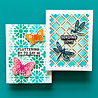 Ranger Simon Hurley create. Photopolymer Stamps 6x9 Inch Blooming Butterflies (HUR93572)