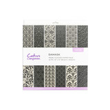 Crafter's Companion Flocked Damask 12x12 Inch Paper Pad (CC-PFLOCK-DAMA)