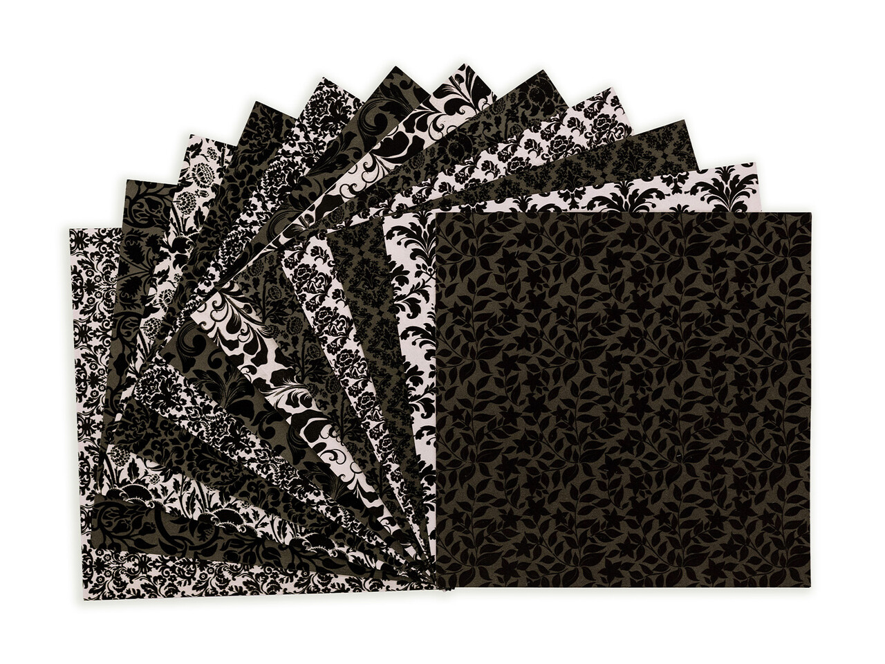 Crafter's Companion Flocked Damask 12x12 Inch Paper Pad (CC-PFLOCK-DAMA)