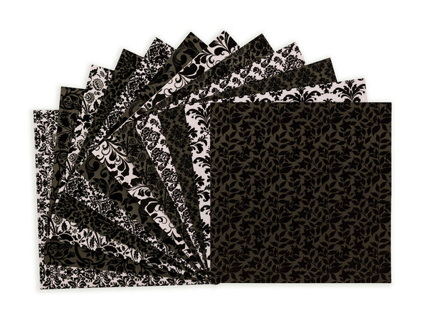 Crafter's Companion Flocked Damask 12x12 Inch Paper Pad (CC-PFLOCK-DAMA)