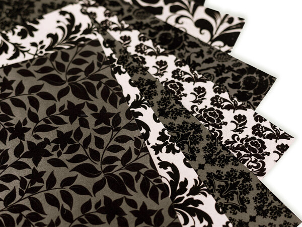 Crafter's Companion Flocked Damask 12x12 Inch Paper Pad (CC-PFLOCK-DAMA)