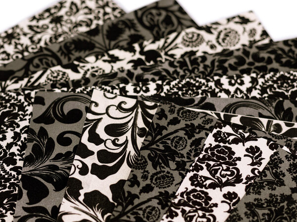 Crafter's Companion Flocked Damask 12x12 Inch Paper Pad (CC-PFLOCK-DAMA)