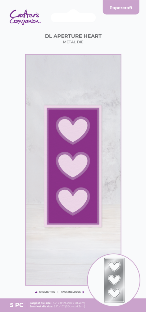 Crafter's Companion DL Aperture Metal Die Heart (CC-MD-DAHE) Crafter's Companion DL Aperture Metal Die Heart (CC-MD-DAHE)