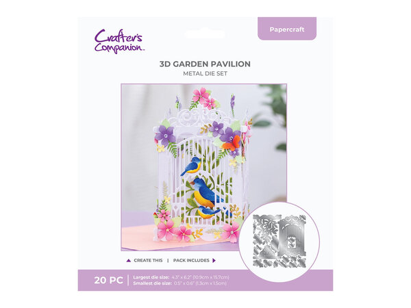 Crafter's Companion 3D Birdcage Pop-Up Card Metal Die Set (CC-MD-3DGAPAV) Crafter's Companion 3D Birdcage Pop-Up Card Metal Die Set (CC-MD-3DGAPAV)