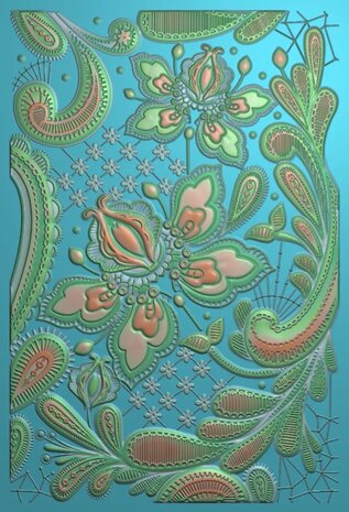 Crafter's Companion Antique Lace 6x4 Inch 3D Embossing Folder Lace Panel (SS-AL-3D-EF4-LUXLA)