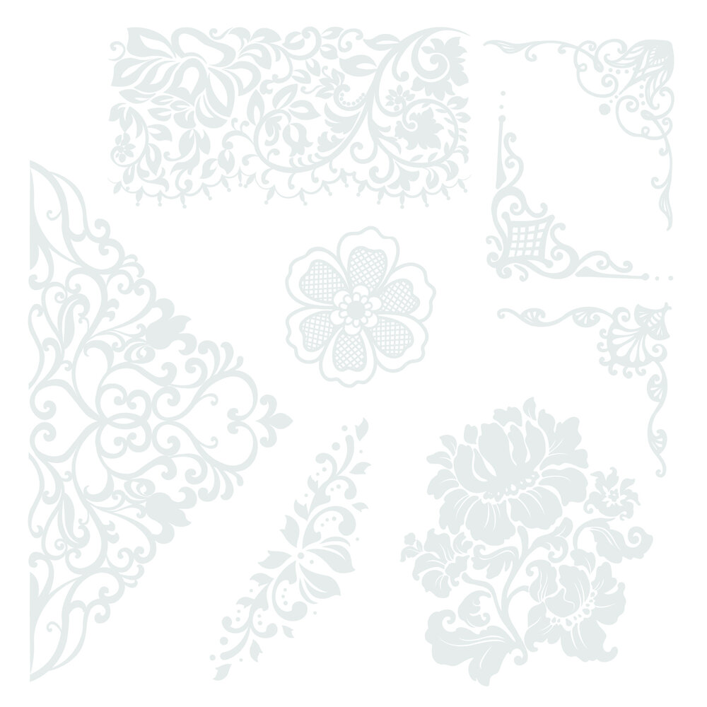 Crafter's Companion Antique Lace 6x6 Inch Rub Ons Embellishment (SS-AL-STK-RUB)