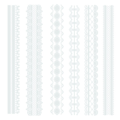 Crafter's Companion Antique Lace 6x6 Inch Rub Ons Embellishment (SS-AL-STK-RUB)