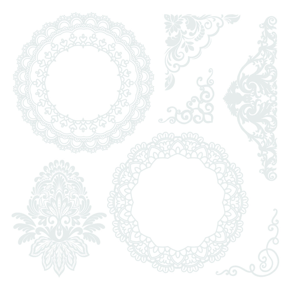 Crafter's Companion Antique Lace 6x6 Inch Rub Ons Embellishment (SS-AL-STK-RUB)