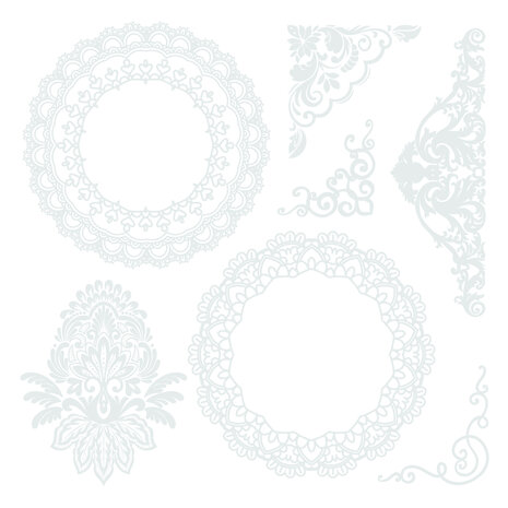 Crafter's Companion Antique Lace 6x6 Inch Rub Ons Embellishment (SS-AL-STK-RUB)