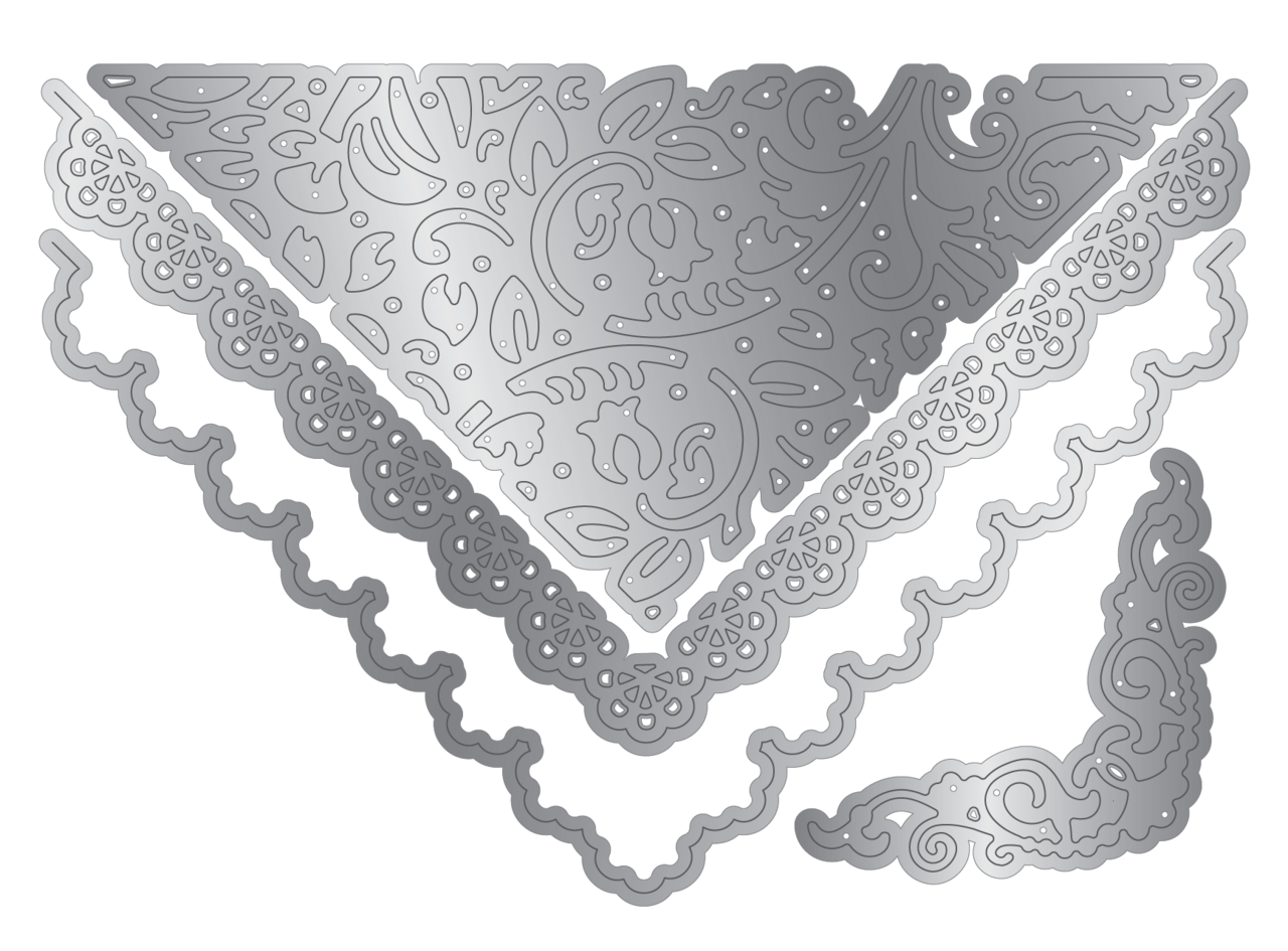 Crafter's Companion Antique Lace Metal Die Set Romantic Envelope (SS-AL-MD-ROENV)