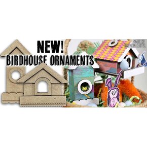 Tim Holtz Birdhouse Ornaments