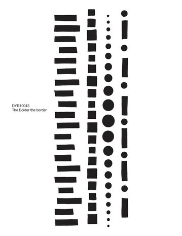 Stampers Anonymous The Bolder The Border Dylusions Cling Stamps (DYR10043)