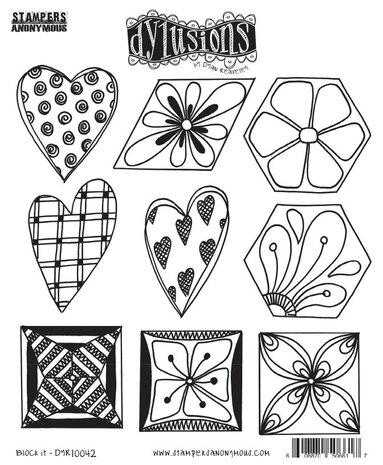 Stampers Anonymous Block It Dylusions Cling Stamps (DYR10042)