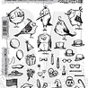 Stampers Anonymous Mini Bird Crazy & Things Tim Holtz Cling Stamps (CMS250)