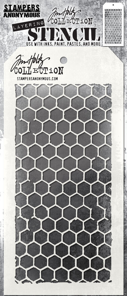 Stampers Anonymous Honeycomb Tim Holtz Layering Stencil (THS005)