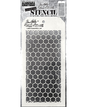 Stampers Anonymous Honeycomb Tim Holtz Layering Stencil (THS005)