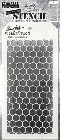Stampers Anonymous Honeycomb Tim Holtz Layering Stencil (THS005)