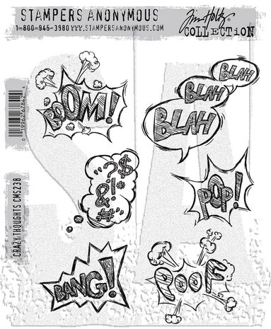 Stampers Anonymous Crazy Thoughts Tim Holtz Cling Stamps (CMS238) Stampers Anonymous Crazy Thoughts Tim Holtz Cling Stamps (CMS238)