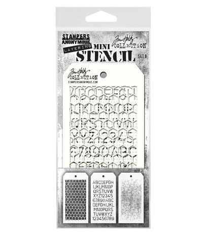 Stampers Anonymous Set #8 Tim Holtz Layering Mini Stencil (3pcs) (THMST008) Stampers Anonymous Set #8 Tim Holtz Layering Mini Stencil (3pcs) (THMST008)