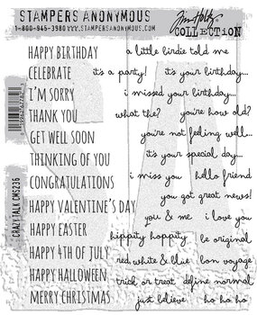 Stampers Anonymous Crazy Talk Tim Holtz Cling Stamps (CMS236)