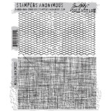 Stampers Anonymous Mesh & Linen Tim Holtz Cling Stamps (CMS221)