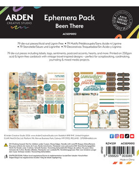 Arden Creative Studio Been There Ephemera Pack (79pcs) by Katie Pertiet (ACSEP0012) Arden Creative Studio Been There Ephemera Pack (79pcs) by Katie Pertiet (ACSEP0012)