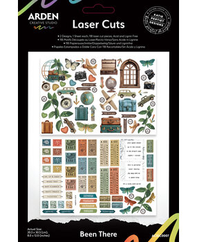 Arden Creative Studio Been There Laser Cuts (118pcs) by Katie Pertiet (ACSLC0007) Arden Creative Studio Been There Laser Cuts (118pcs) by Katie Pertiet (ACSLC0007)