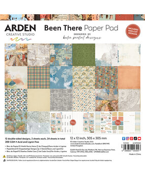 Arden Creative Studio Been There 12x12 Inch Paper Pad by Katie Pertiet (ACSPP0020)