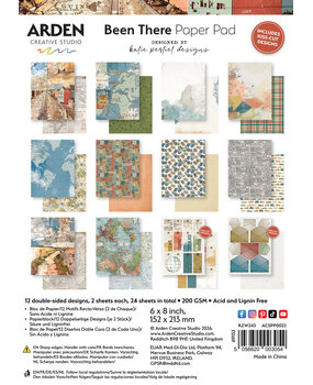 Arden Creative Studio Been There 6x8 Inch Paper Pad by Katie Pertiet (ACSPP0022)