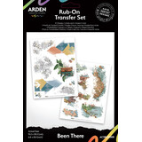 Arden Creative Studio Been There 6x8 Inch Rub-On Transfer Set by Katie Pertiet (ACSRO0008)