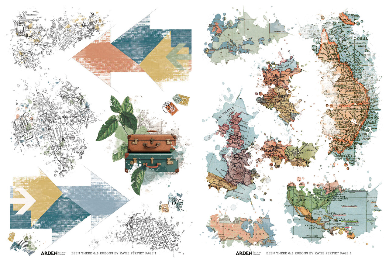 Arden Creative Studio Been There 6x8 Inch Rub-On Transfer Set by Katie Pertiet (ACSRO0008) Arden Creative Studio Been There 6x8 Inch Rub-On Transfer Set by Katie Pertiet (ACSRO0008)