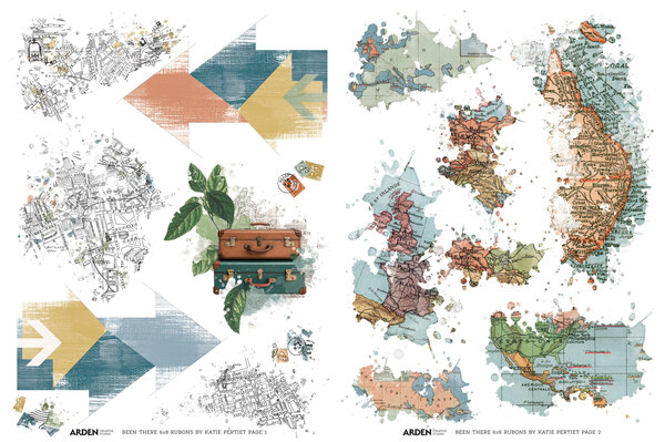 Arden Creative Studio Been There 6x8 Inch Rub-On Transfer Set by Katie Pertiet (ACSRO0008) Arden Creative Studio Been There 6x8 Inch Rub-On Transfer Set by Katie Pertiet (ACSRO0008)