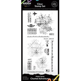 Arden Creative Studio Maker Series 4x8 Inch Clear Stamp Set Charted Adventures by Katie Pertiet (ACSCS0026)