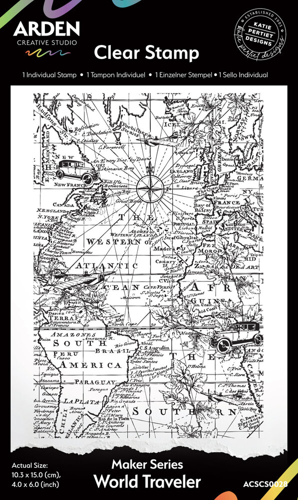 Arden Creative Studio Maker Series 4x6 Inch Background Stamp Set World Traveler by Katie Pertiet (ACSCS0028) Arden Creative Studio Maker Series 4x6 Inch Background Stamp Set World Traveler by Katie Pertiet (ACSCS0028)
