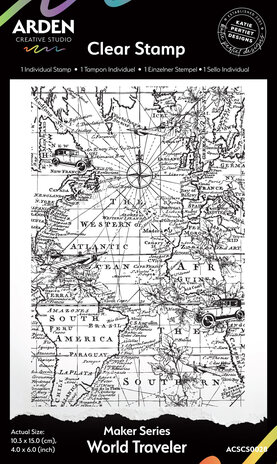 Arden Creative Studio Maker Series 4x6 Inch Background Stamp Set World Traveler by Katie Pertiet (ACSCS0028) Arden Creative Studio Maker Series 4x6 Inch Background Stamp Set World Traveler by Katie Pertiet (ACSCS0028)
