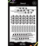 Arden Creative Studio Maker Series 6x8 Inch Stencil This Way by Katie Pertiet (ACSST0011)
