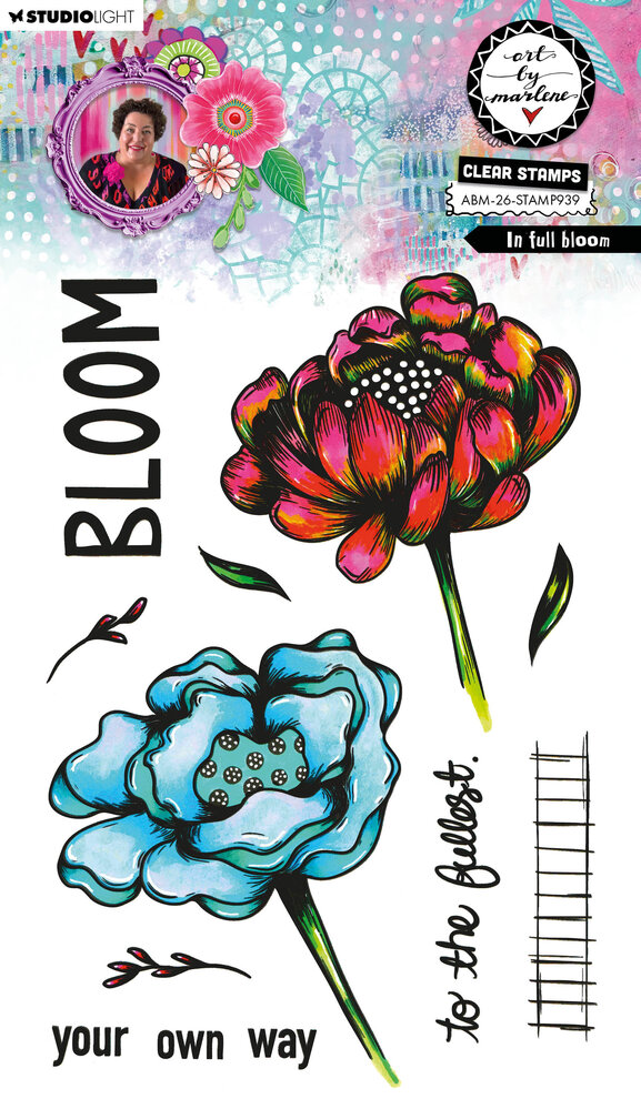Art By Marlene In Full Bloom Clear Stamps (ABM-26-STAMP939)