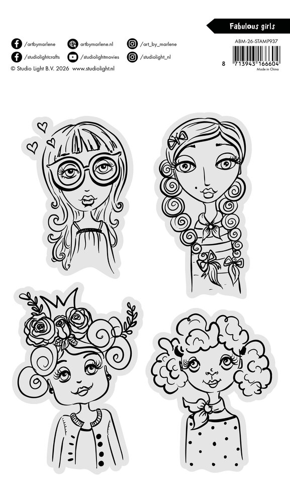Art By Marlene Fabulous Girls Clear Stamps (ABM-26-STAMP937)