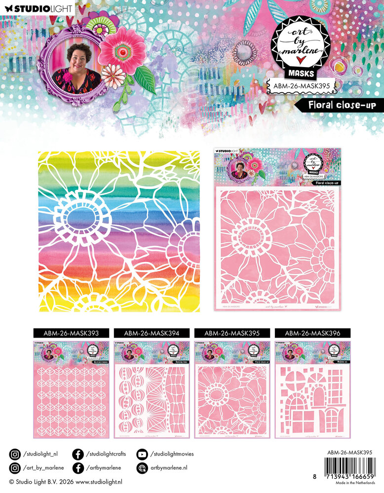 Art By Marlene Floral Close-Up Mask (ABM-26-MASK395) Art By Marlene Floral Close-Up Mask (ABM-26-MASK395)