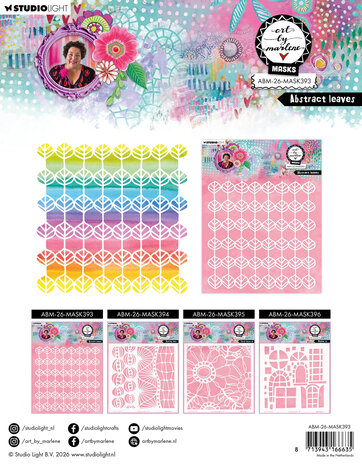 Art By Marlene Abstract Leaves Mask (ABM-26-MASK393) Art By Marlene Abstract Leaves Mask (ABM-26-MASK393)