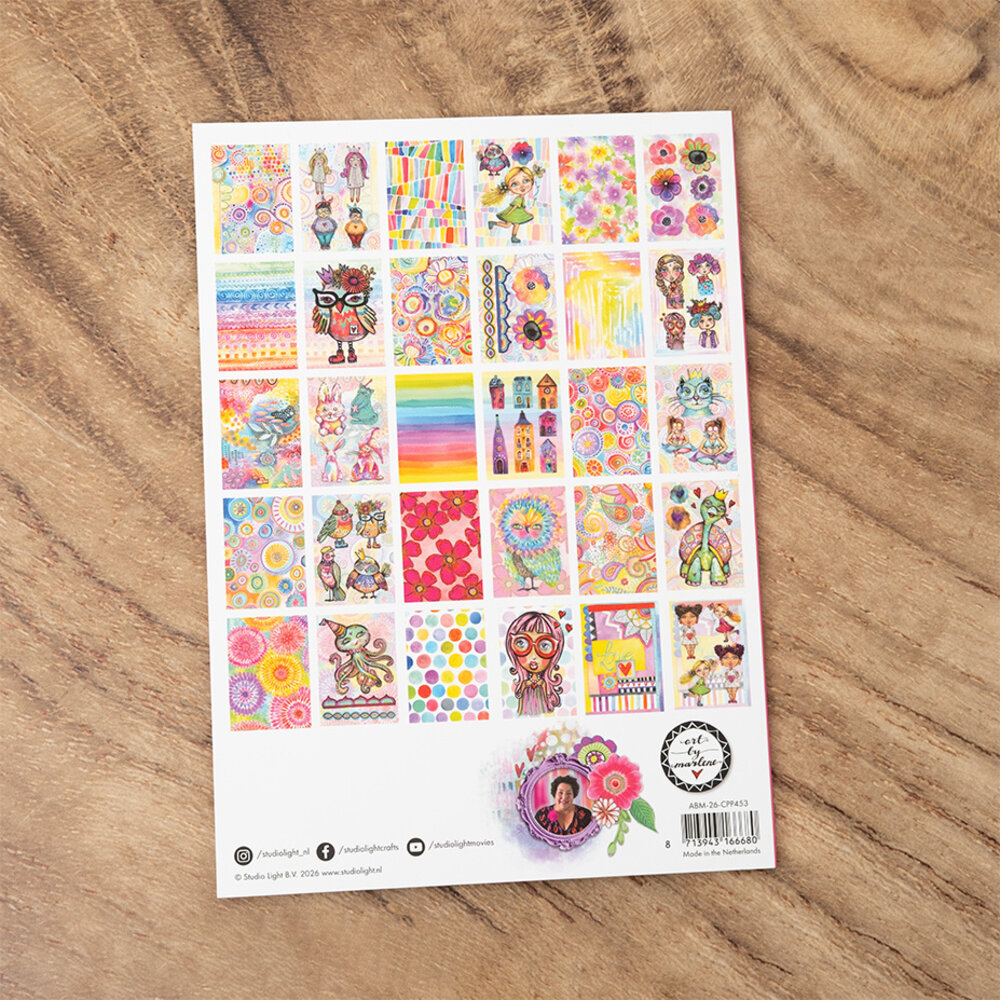 Art By Marlene Cut and Paste Block A4 Color-Happy (ABM-26-CPP453) Art By Marlene Cut and Paste Block A4 Color-Happy (ABM-26-CPP453)