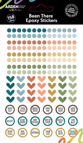 Arden Creative Studio Been There Epoxy Stickers (158pcs) by Katie Pertiet (ACSES0001) Arden Creative Studio Been There Epoxy Stickers (158pcs) by Katie Pertiet (ACSES0001)