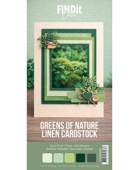 Find It Linen Cardstock 4K Greens of Nature Pack (75pcs) (FITCB4k006)