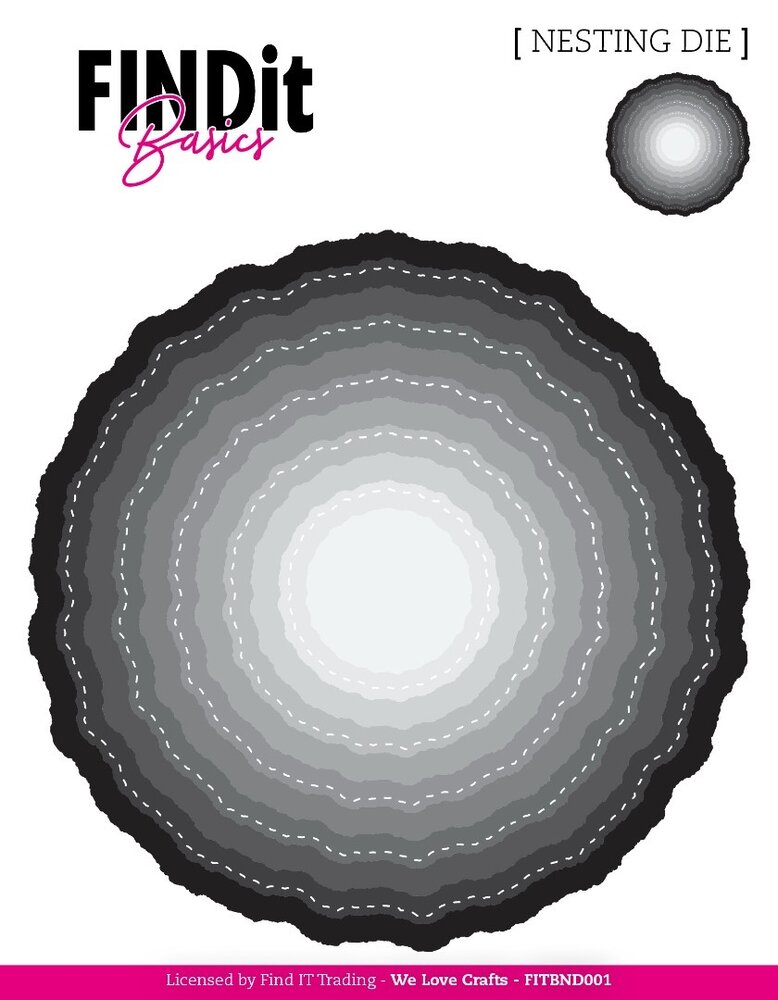 Find It Nesting Dies Stitched Wavey Circles (FITBND001)