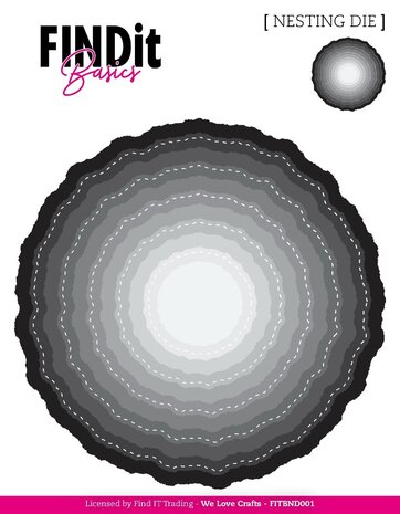 Find It Nesting Dies Stitched Wavey Circles (FITBND001)